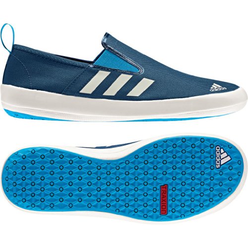 Adidas Boat Slip On DLX Shoe - Men's Tribe Blue / Chalk / Solar Blue 8 - Buy Online in UAE 