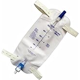 4 Pack Easy-Tap Leg Bag Urinary Drainage Bag, 500 ML Anti-Reflux Valve, Cloth Straps Easy Flip Drain