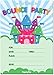 Papery Pop Bounce House Birthday Invitations with Envelopes (15 Pack) - Kids Birthday Party Invitations for Boys or Girls