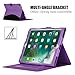 FYY [Leather Case] with [Apple Pencil Holder] for Apple iPad Pro 12.9 Both 2017/2015, Flip Folio Stand Protective Case with [Auto Sleep Wake Function], Multiple Stand Angles, Card Slots Purple