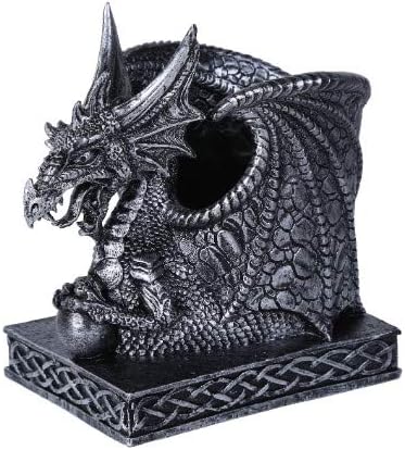 Gift2Smile Exclusive! SHENLONG Spirit Dragon Orb Stationery Holder Figurine 4.75"H Office Desktop Accessory Pen Organizer. Superior Gift