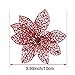 SATINIOR 20 Pieces Glitter Christmas Tree Ornaments Artificial Wedding Christmas Poinsettia Flowers for Festival Decoration (Red)