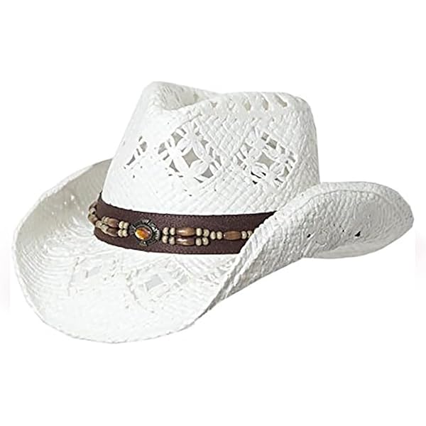 Saddleback Hats Shapeable Toyo Straw Cowboy Hat w/Beaded  display picture 2
