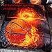 Lldaily HTgroce 3D Sports Basketball Bedding Duvet Cover Sets for Teen Boys, Ultra Soft Microfiber with Zipper Closure, Twin Size,2PCS,1 Duvet Cover+1 Pillowcase (No Comforter)