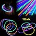 novelinks 11'' Glow Sticks Necklaces 100 Pack - Light up Toys Glowsticks Bracelets Assorted Colors in The Dark Light Sticks primary