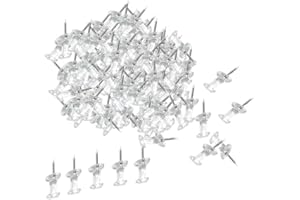 HEGANGLY Push Pins-130pcs Clear PushPins, Bulletin Board Thumb Tacks for Cork Board, Map Pins, Photo Hanging Tacks,Craft Projects Tacks, Ideal for Homes,Schools and Offices