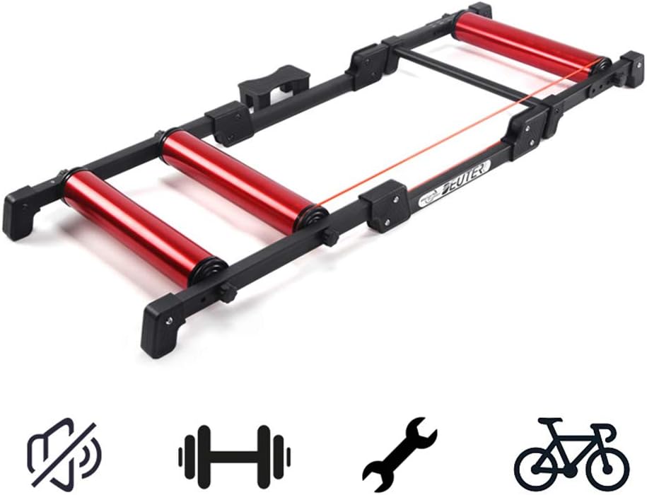 JTYX Bicycle Turbo Trainer Gym Cycling Bicycle Folding Roller Trainer Cycling Workout Station Indoor MTB Bike 24"-29" Road Bike 700C Bike Home Trainer