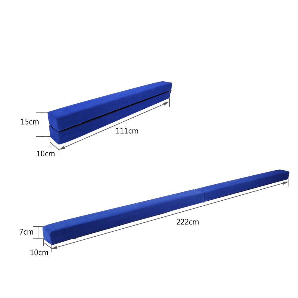 Trave Equilibrio Pieghevole RELAX4LIFE - Per Ginnastica Artistica, Blu/Marrone, Per Casa O Palestra - Foto 6