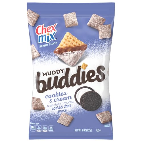 CHEX MIX MUDDY BUDDIES, OREO COOKIES AND CREAM SNACK MIX, 9 OZ