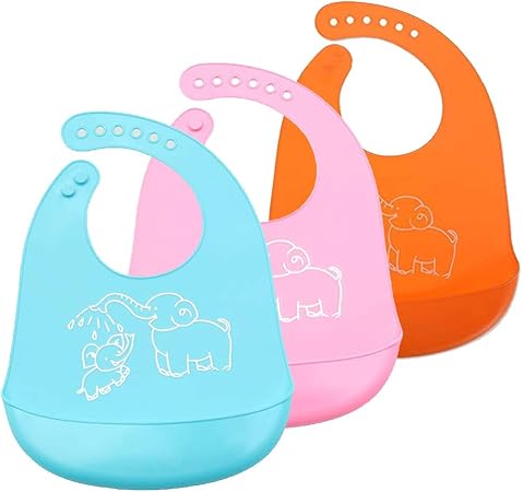 Bavoir En Silicone Bavoir Plastique 3pcs Bavoir Recuperateur Bavoir Bebe Bavoirs En Silicone Super Doux Reutilisable Fille Garcon Ajustable Bavoir Silicone Amazon Fr Bebes Puericulture