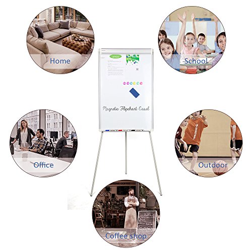 image for WEYOUNG White Board Easel Stand Magnetic Whiteboard Flipchart Tripod E