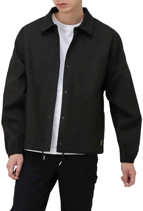 Amazon コーチジャケット ウインドブレーカー ジャケット メンズ コーチジャケット ライトアウター 長袖 ブランドロゴ プリント ミリタリー 2s5 コート ジャケット 通販