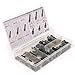 CSLU 106pcs Alloy Steel Socket Cap Screws Hex Head Bolt Assortment Kit with Box, M4 M5 M6 M8 M10 Thread Metric Size, Black Oxide Finish