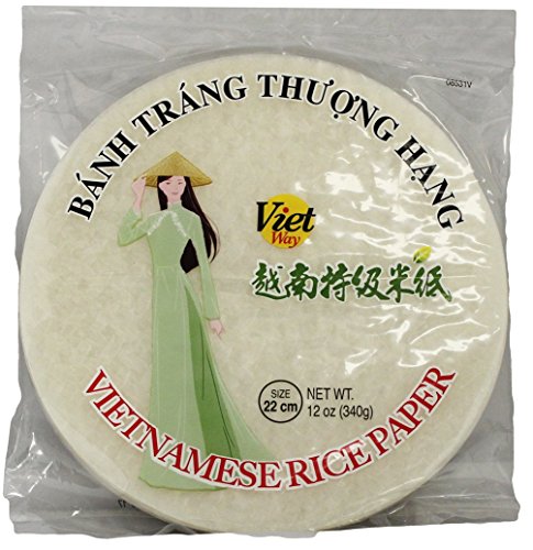 Viet Way Spring Roll Rice Paper Wrappers, 22cm (3 Packs)