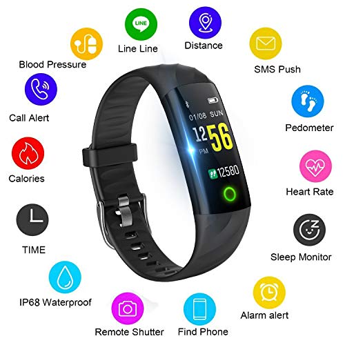 Fitness tracker LIGE waterproof color screen smart watch heart rate blood pressure monitoring sports watch calorie burning counter sports pedometer men and women sports bracelet for Android iOS mobile