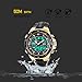 cofuo Mens Digital Sports Watch with Military Army LED Casual Unusual Analog Quartz Wristwatch Water Resistant with Alarm Stopwatch Calendar Luminous Watches - Gold