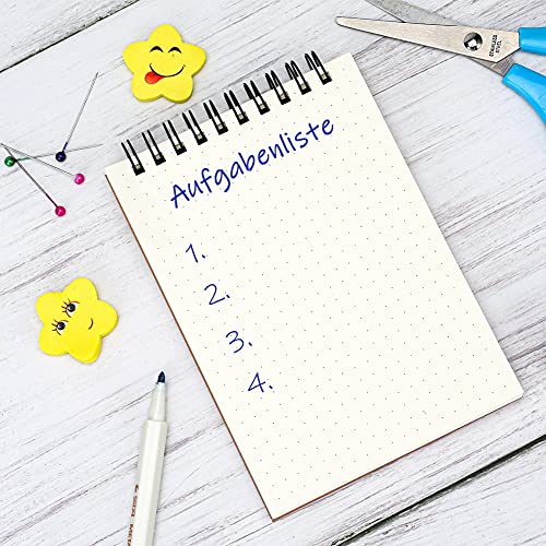 HAKACC A6 Spirale Notizblock, 8 Stück Klein Punkt Notizbuch 80 Blatt Notizheft Skizzenblock Journal Tagebuch Schreibblock Zeichenblock