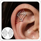 Spider Web Earrings for Women Spider Web Cartilage Earring Helix Piercing Jewelry Funny Fake Spider Punk Stud Earring Hip Hop Goth Halloween Accessories