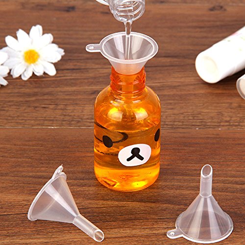 Plastic Funnel,ASDOMO Funnel For Water, Car Oil, Gas ,Gas Additives, Lubricants and Fluids,Perfume Funnel Transparent Color 20PCS
