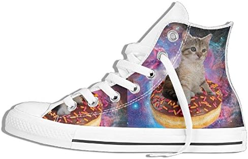 Kittens Cats In Space Donut Unisex Hi-tops Casual Sneakers Flat Sports Low Top Trainers Best Gift