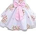 Weixinbuy Girls Dance Pageant Birthday Flower Printed Bowknot Sleeveless Dress