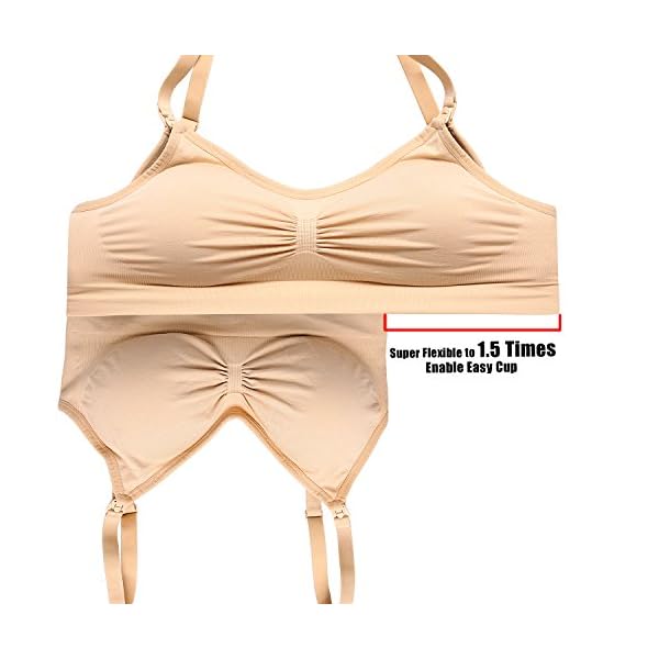 HOFISH 3PACK Full Bust Seamless Nursing Maternity Bras Bralette SXXL