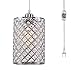 kingmi Plug-in Pendant Lights Dimmable Chandelier with ON/OFF Dimmer Switch and 16.4’ Handing Cord, Chrome Cylinder Style for Bedroom Dining Room and More