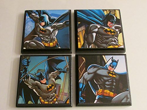 Batman Room Wall Plaques - Set of 4 - Set #1 - Batman Boys Room Decor - Batman Room Sign