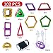 Magnetic Blocks STEM Educational Gifts and Toys Set for Boys,Magneitc Tiles are Best Birthday Gift for Kids 102PCS