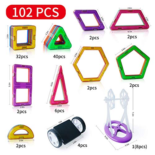 image for Magblock Magnetic Blocks STEM Educational Gifts and Toys Set for Boys,