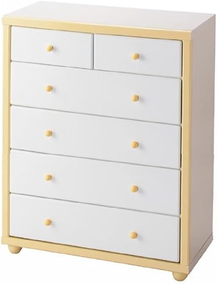 Amazon Co Jp アルファタカバ ベビータンスシリーズ ホイップ 90cm5段 パステルイエロー ベビー マタニティ