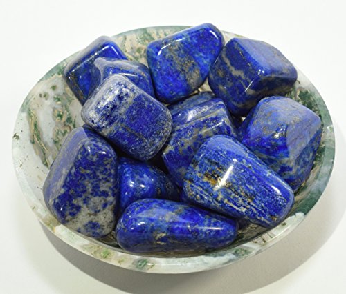 5pcs Natural Blue Lapis Lazuli w/ Pyrite Cabochon Pebbles Polished Gemstone Crystal Mineral Specimen Cabs - Afghanistan