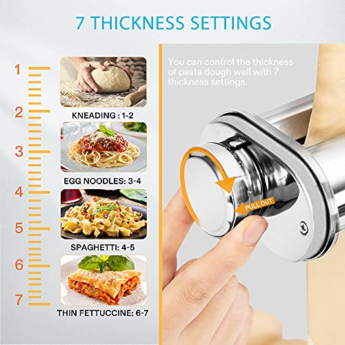VIVOHOME 3Piece Pasta Maker Attachments Set for KitchenAid Stand Mixers Including Pasta Roller