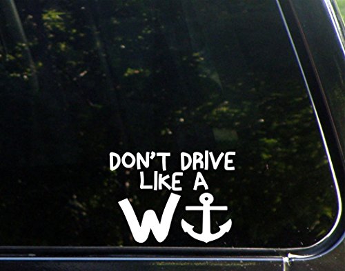 Don't Drive Like A Wanker - 5"x 3 3/4" - Vinyl Die Cut Decal / Bumper Sticker For Windows, Trucks, Cars, Laptops, Macbooks, Etc.