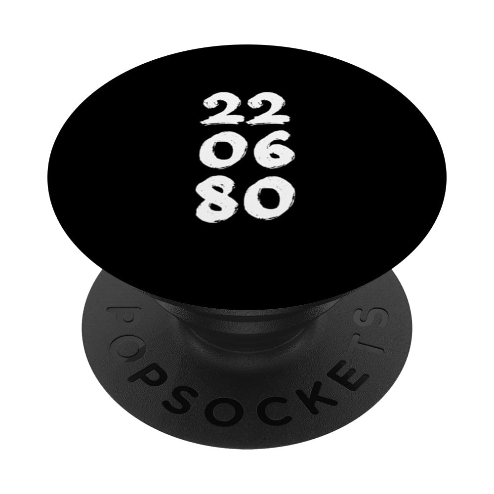 22.06.80 - Birthdate Design with Birth Day.Month.Year PopSockets Swappable PopGrip