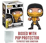 Funko Pop! Games: Mortal Kombat - Scorpion Vinyl Figure (Includes Compatible Pop Box Protector Case)