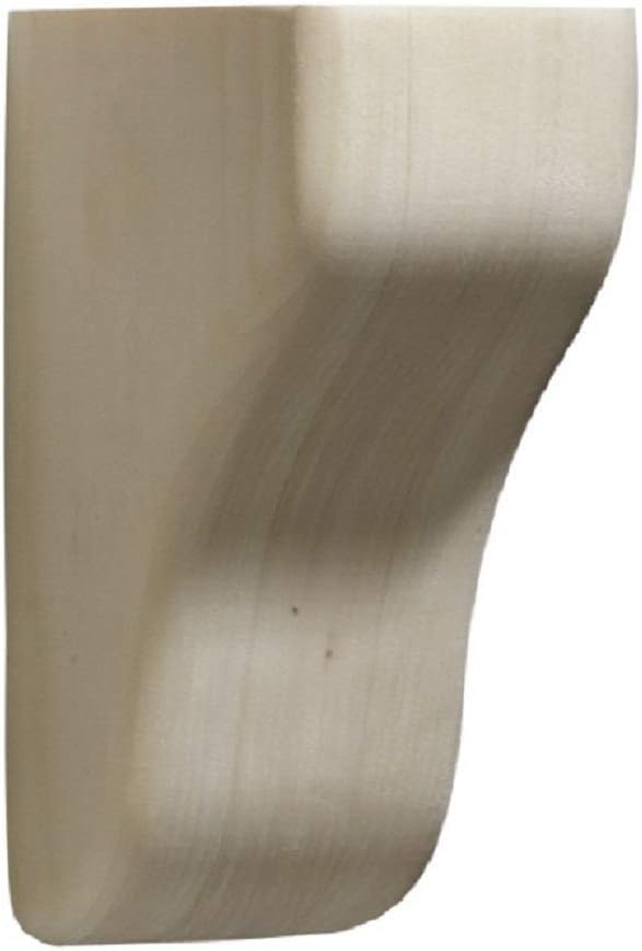 Lot of 2, EverTrue 3-7/8 x 6-1/2" 2-Pack Wooden Corbel Shelf Bracket, Unfinished