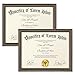 Icona Bay 8.5x11 (22x28 cm) Certificate Frames (Hickory Brown, 2 Pack), Contemporary Diploma Frames 8.5 x 11, Composite Wood Document Frames for Walls or Table Top, Lakeland Collection