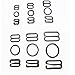 Wholesale 50set Size 8mm/10mm/12mm/15mm/20mm Black Color Nylon Coated Metal Bra Adjuster Buckles Slider Hook Ring (15mm)