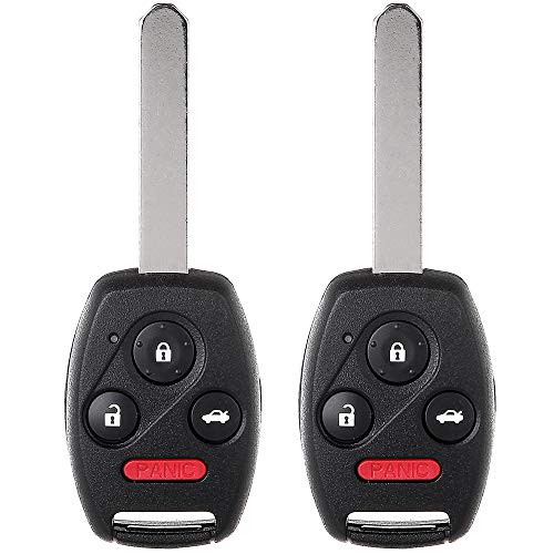 ECCPP Replacement fit for Uncut 313.8MHz Keyless Entry Remote Key Fob Ignition Key Fob Honda Accord CR-V Element OUCG8D-380H-A (Pack of 2)