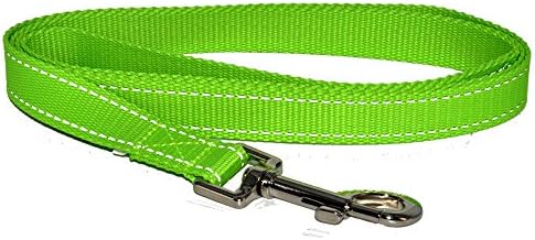 Enthun Water Repellent Dog Leash,3M Reflective Pet Leash for Puppy Pet, 4-ft and 5-ft Long (Medium, Lime)