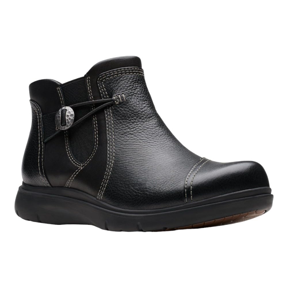 Clarks Women’s Certina Joy Black Leather 6 Wide
