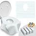 Toilet Seat Covers Disposable - 20 Pack - Waterproof, Ideal for Adults and Kids - Extra Large, Individually Wrapped for Travel, Toddlers Potty Training in Public Restrooms (Waves, 20)