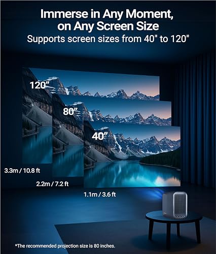 UVISION AllPlay Smart Projector with Google TV | Native 1080p Full HD | Auto Focus & Keystone | Dolby Audio | WiFi & Bluetooth | Portable Home Theater Kit