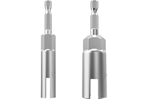 YAIRMIS 2 Pack 1/4" Hex Shank，Power Wing Nut Driver Set,Slot Wing nuts Drill Bit Socket Wrenches Tools Set, Drills Bits for Panel Nuts screws eye C hook bolt (2 Pack 2 Size （10mm,16mm）)