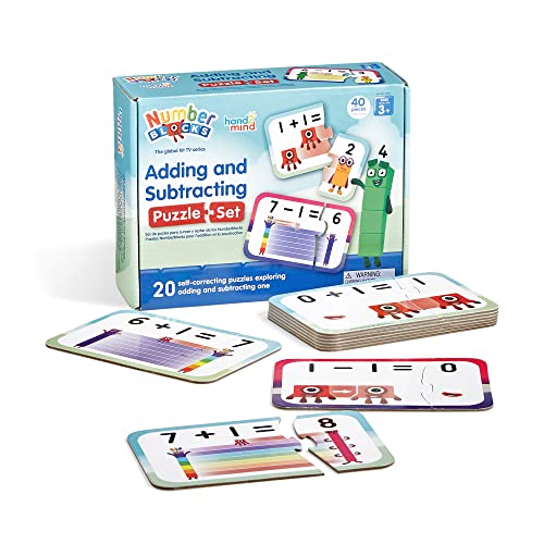 Photo 1 of hand2mind Numberblocks Adding and Subtracting Puzzle Set, Addition and Subtraction Games, Number Puzzle, Matching Game, Preschool Math Toys, Toddler Educational Toys, Easter Basket Stuffers for Kids