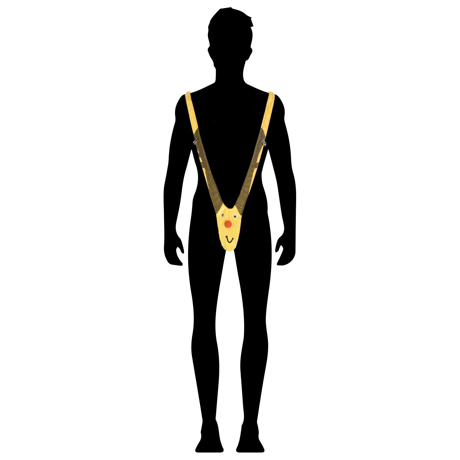 Rukisac Christmas Gag Gifts for Men, Reindeer Mankini Men Funny Thongs Underwear with Bells Pranks for White Elephant Exchange Gifts, Valentine's Day, Xmas