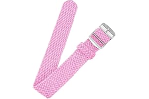 BARAK WATCHES Canvas Nylon Watch Straps, Nylon Braided Watch Band, Replacement Watchband Hook and Loop Straps (16mm,18mm,20mm,22mm) For Men Women