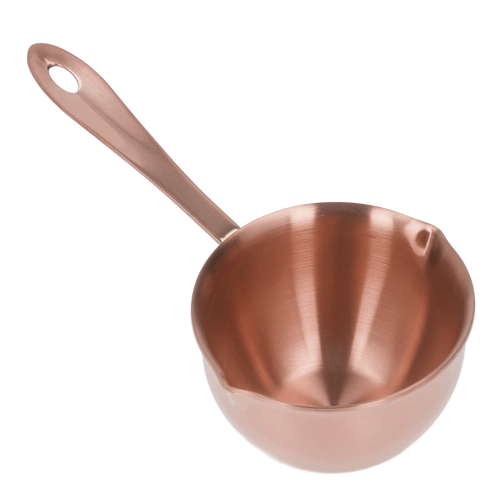 Milk Chocolate Saucepan, Hot Oil Saucepan 200ml Ergonomic for Kitchen Soaps (Rose Gold)