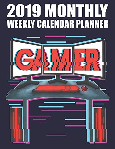 2019 Monthly Weekly Calendar Planner: Vintage Video Gamer Schedule Organizer (Retro Games 2019 Organ by Adam And Marky